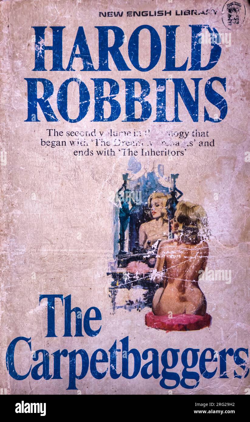 Der Carpetbaggers-Roman von Harold Robbins 1961 Taschenbuch-Cover Stockfoto