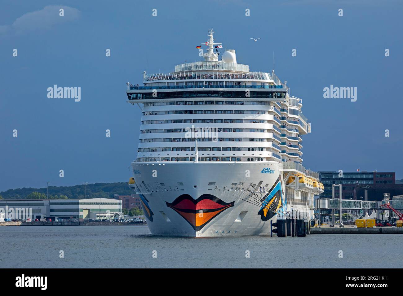 Kreuzfahrtschiff AIDAnova, Hafen, Kiel, Schleswig-Holstein, Deutschland Stockfoto