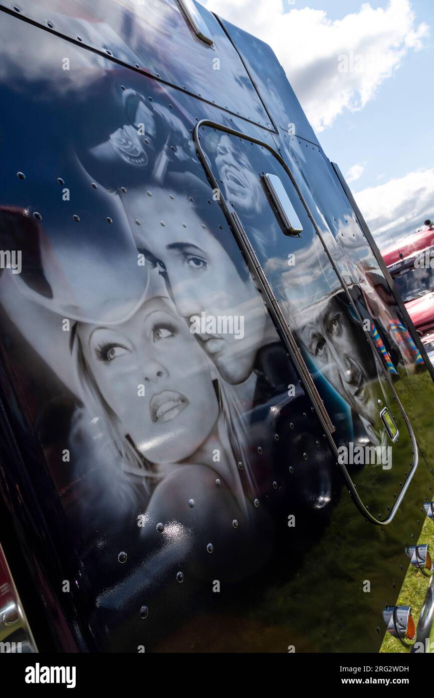 Truck Art. 47. Annual Gloucestershire Vintage and Country Extravaganza, South Cerney Airfiled, Cirencester. UK Stockfoto