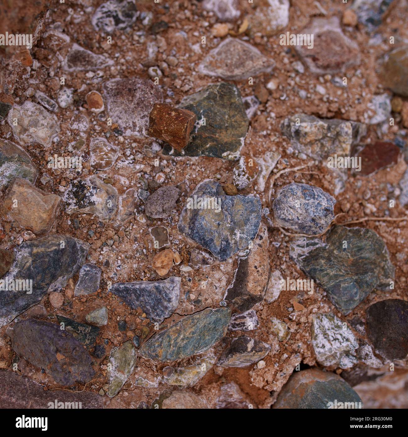 Struktur oder Hintergrund für die Nahaufnahme von Steinen Stockfoto