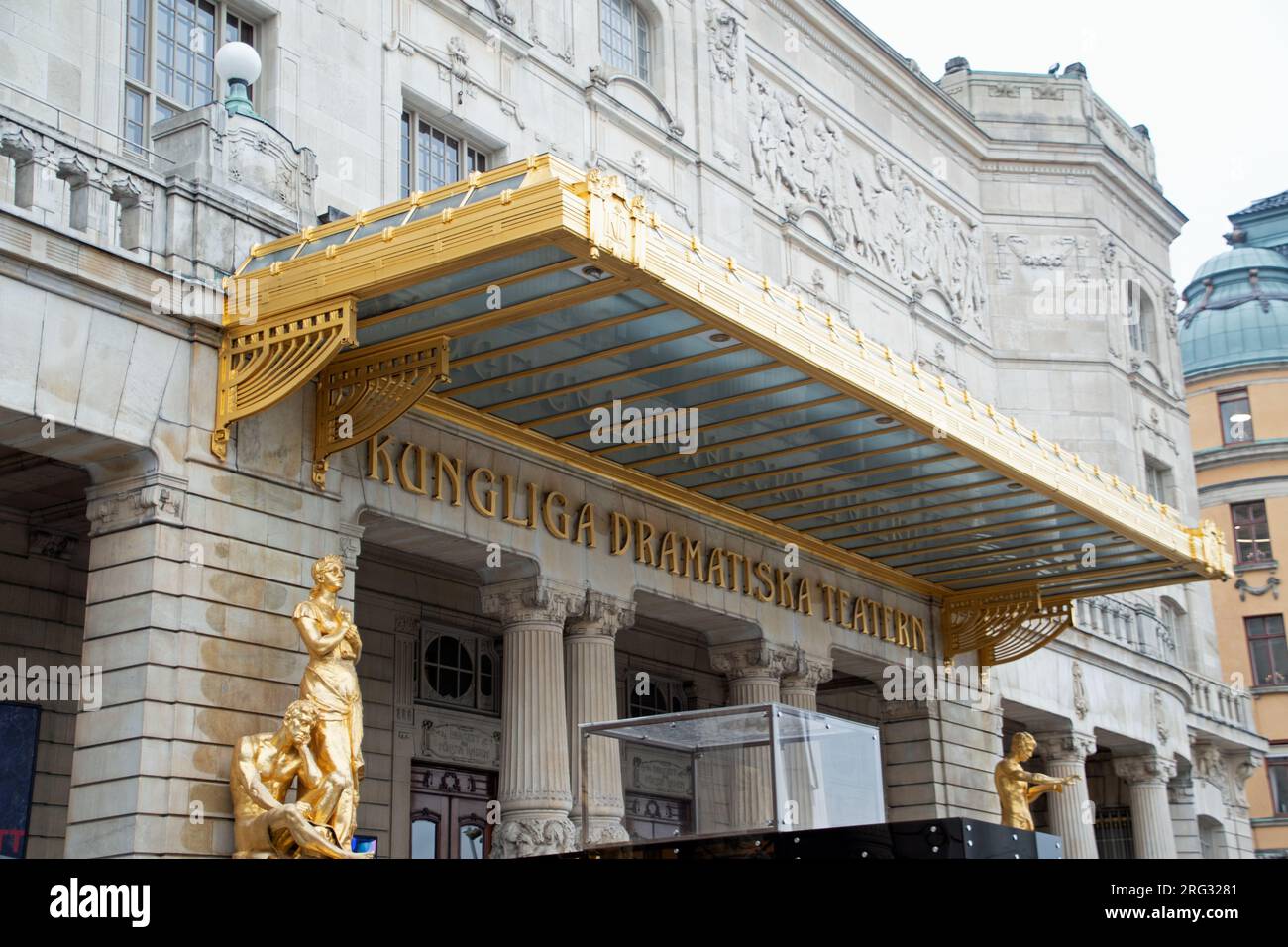 Landscae von Kungliga Dramatiska Teatern oder das Königliche Theater in Stockholm Schweden Stockfoto