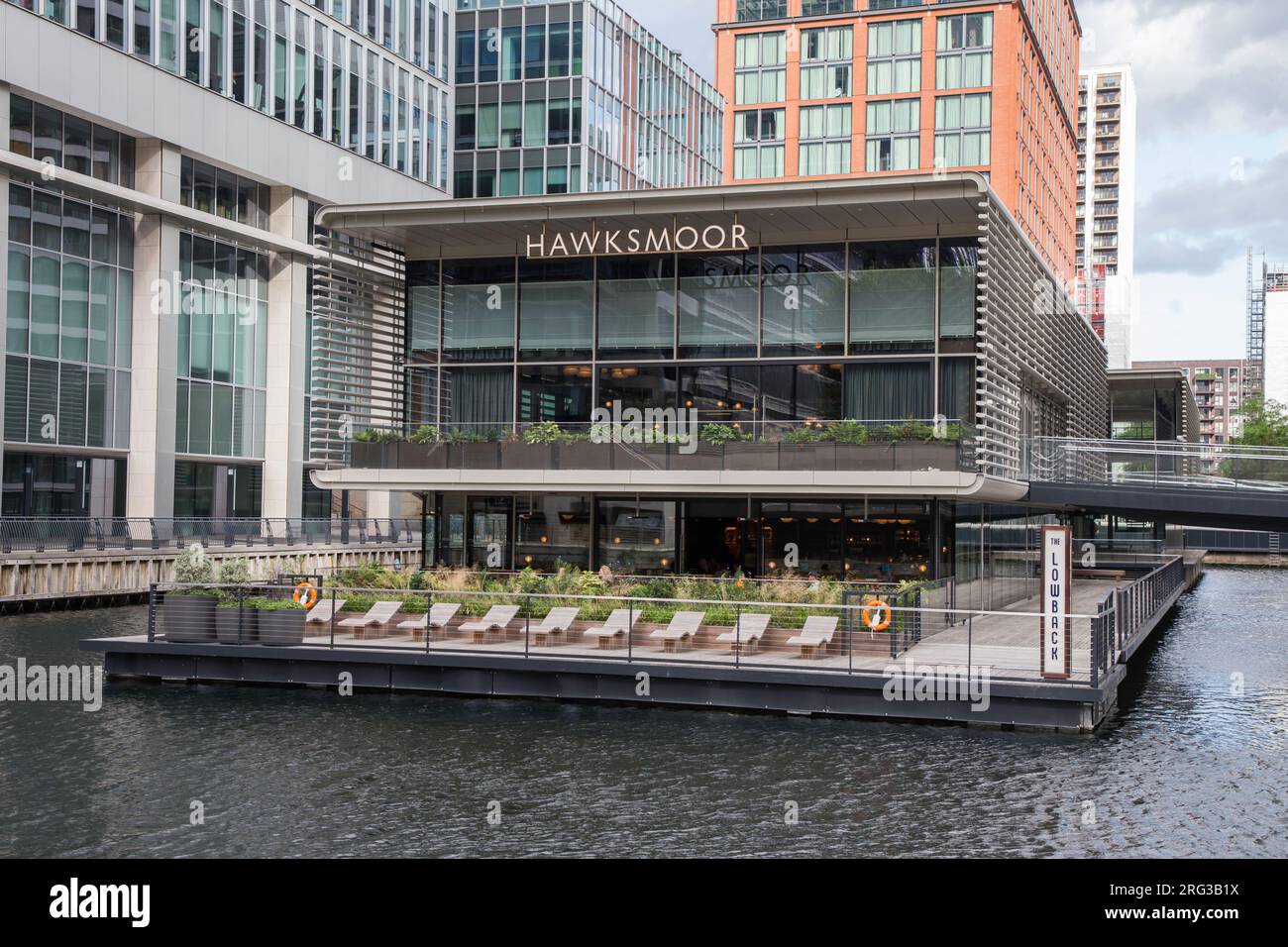 Hawksmoor Floating Steak Restaurant Canary Wharf Stockfoto