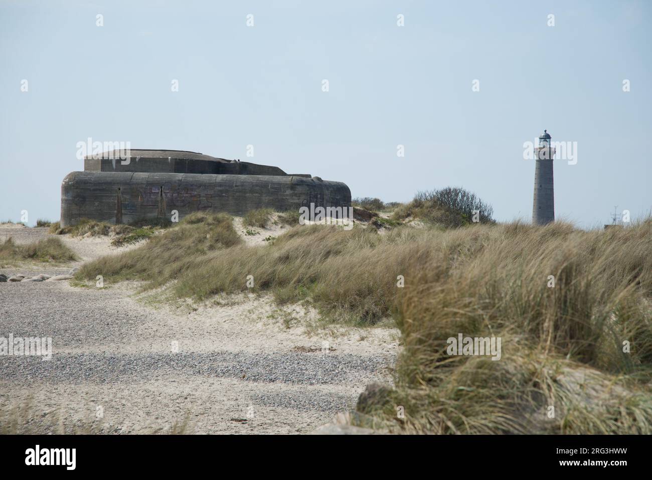 Deutscher Bunker WW2 Skagen, Dänemark Stockfoto