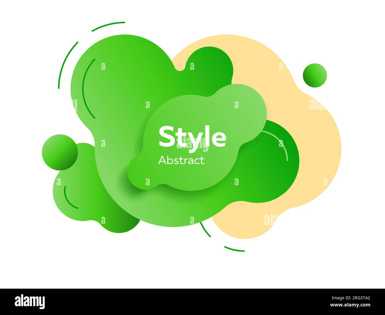 Hellgrün abstrakt moderne Fluidelemente mit Beispieltext Stock Vektor