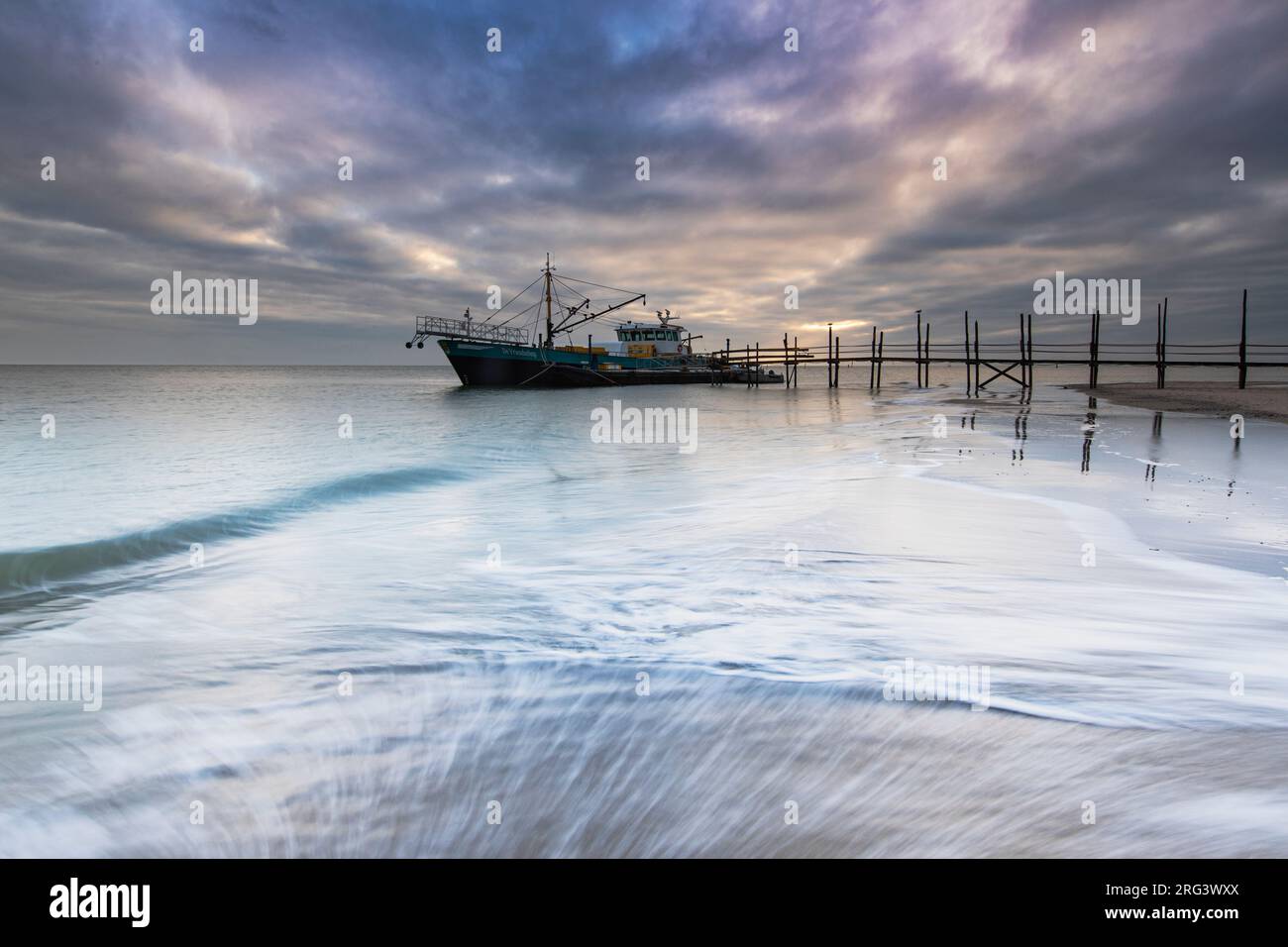 Holzgerüst auf Texel Stockfoto