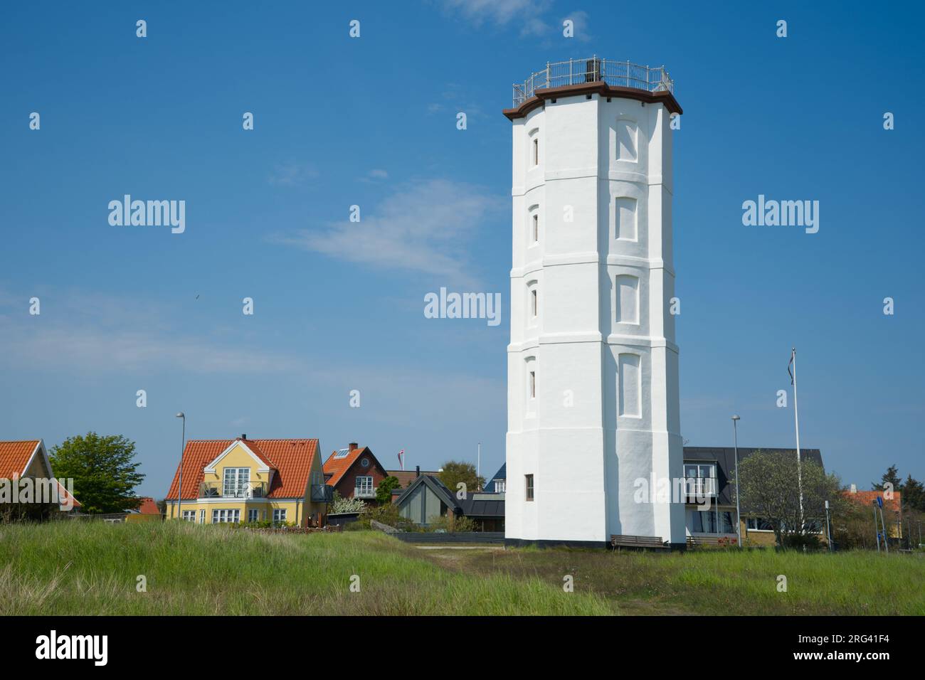 Der weiße Leuchtturm, Skagen Denmark Stockfoto