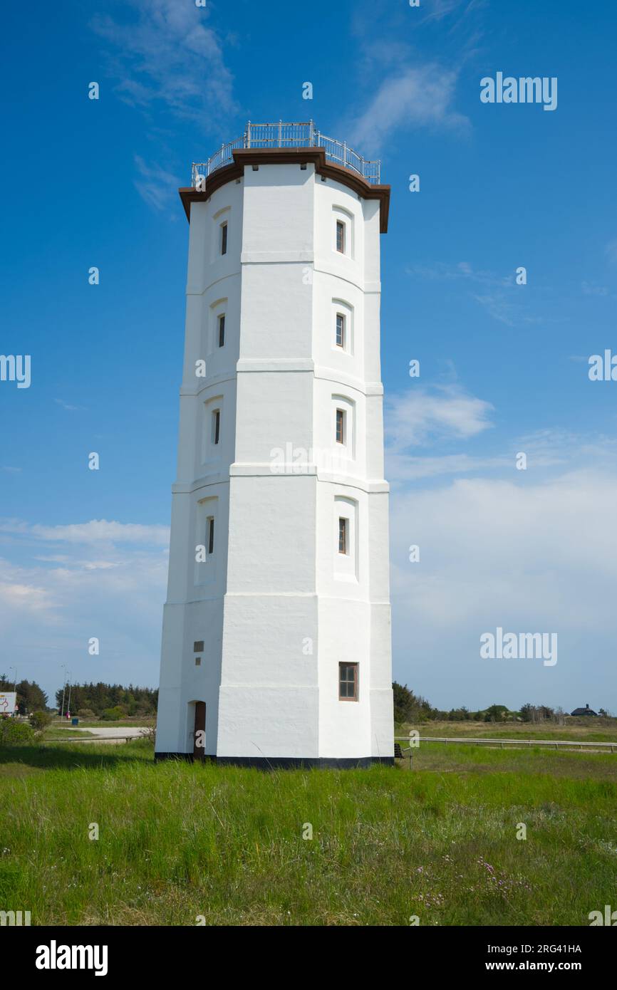Der weiße Leuchtturm, Skagen Denmark Stockfoto