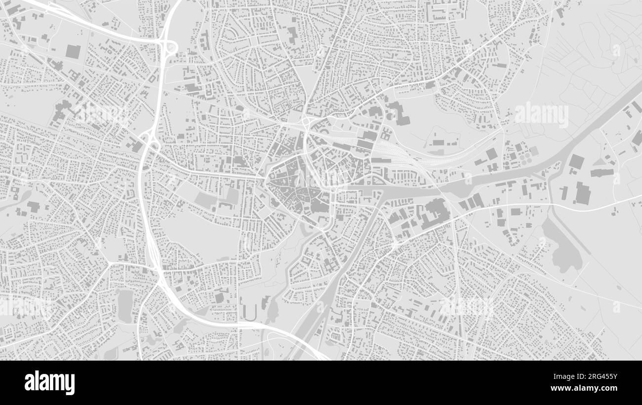 Detaillierte Karte von Oldenburg mit Gebäuden Stock Vektor