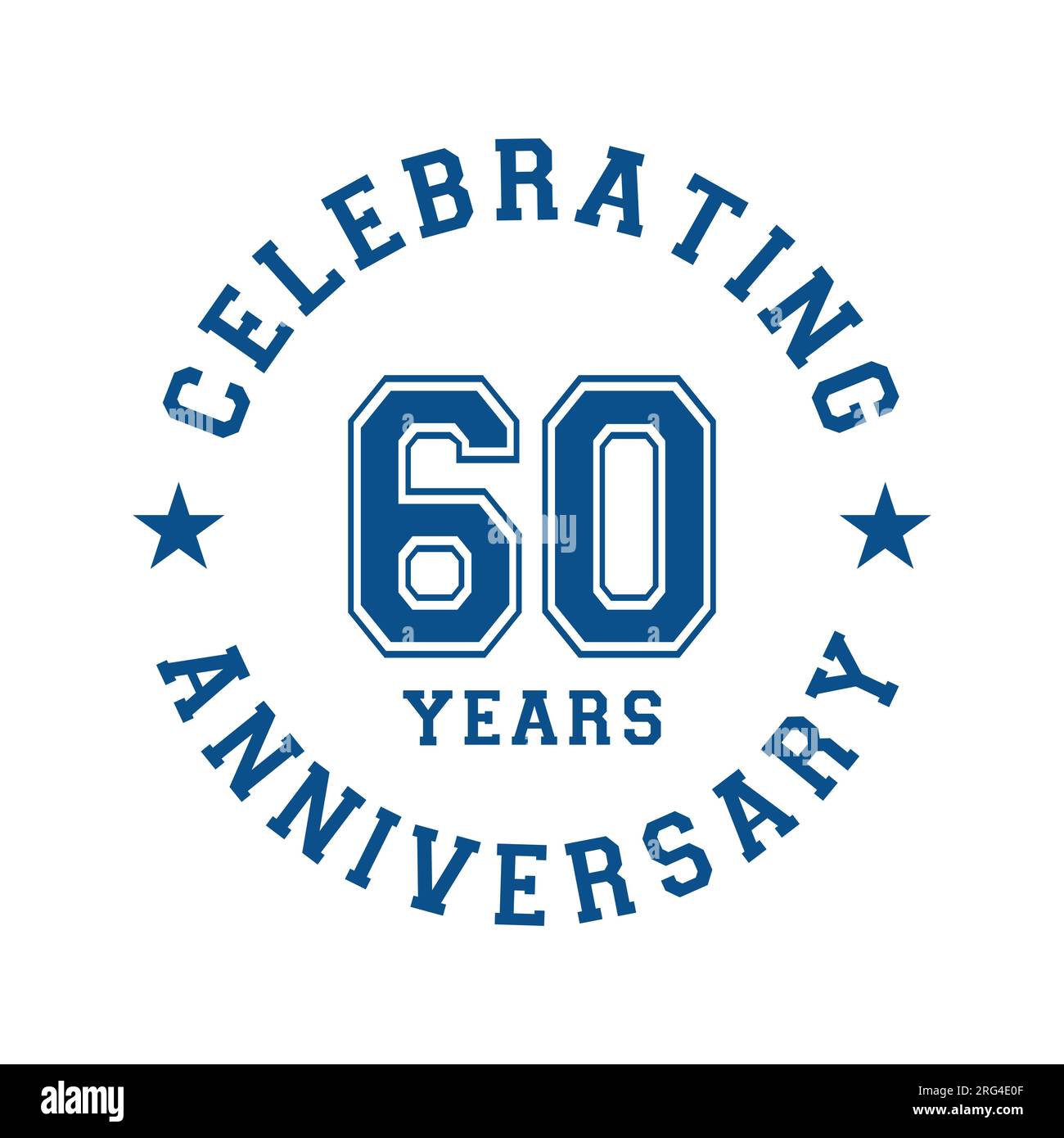 Designvorlage zur Feier des 60-jährigen Jubiläums. 60.-Vektor und Illustration. Stock Vektor