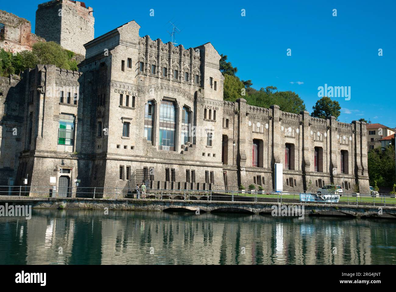 Italien, Lombardei, Trezzo sull' Adda, Wasserkraftwerk Taccani Baujahr 1906, Architekt Gaetano Moretti Stockfoto