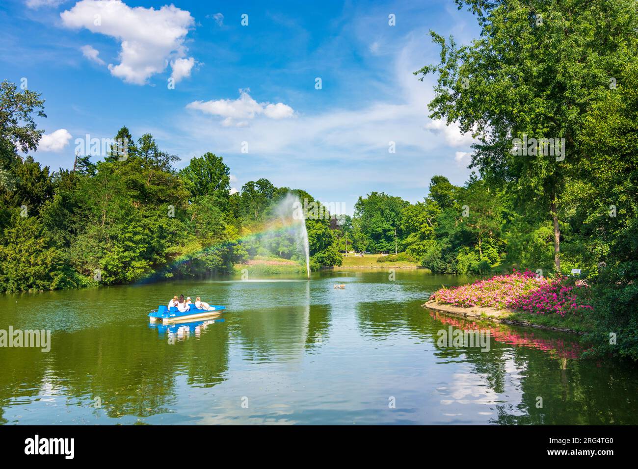 Wiesbaden: park Kurpark in Rheingau, Hessen, Hessen, Deutschland Stockfoto