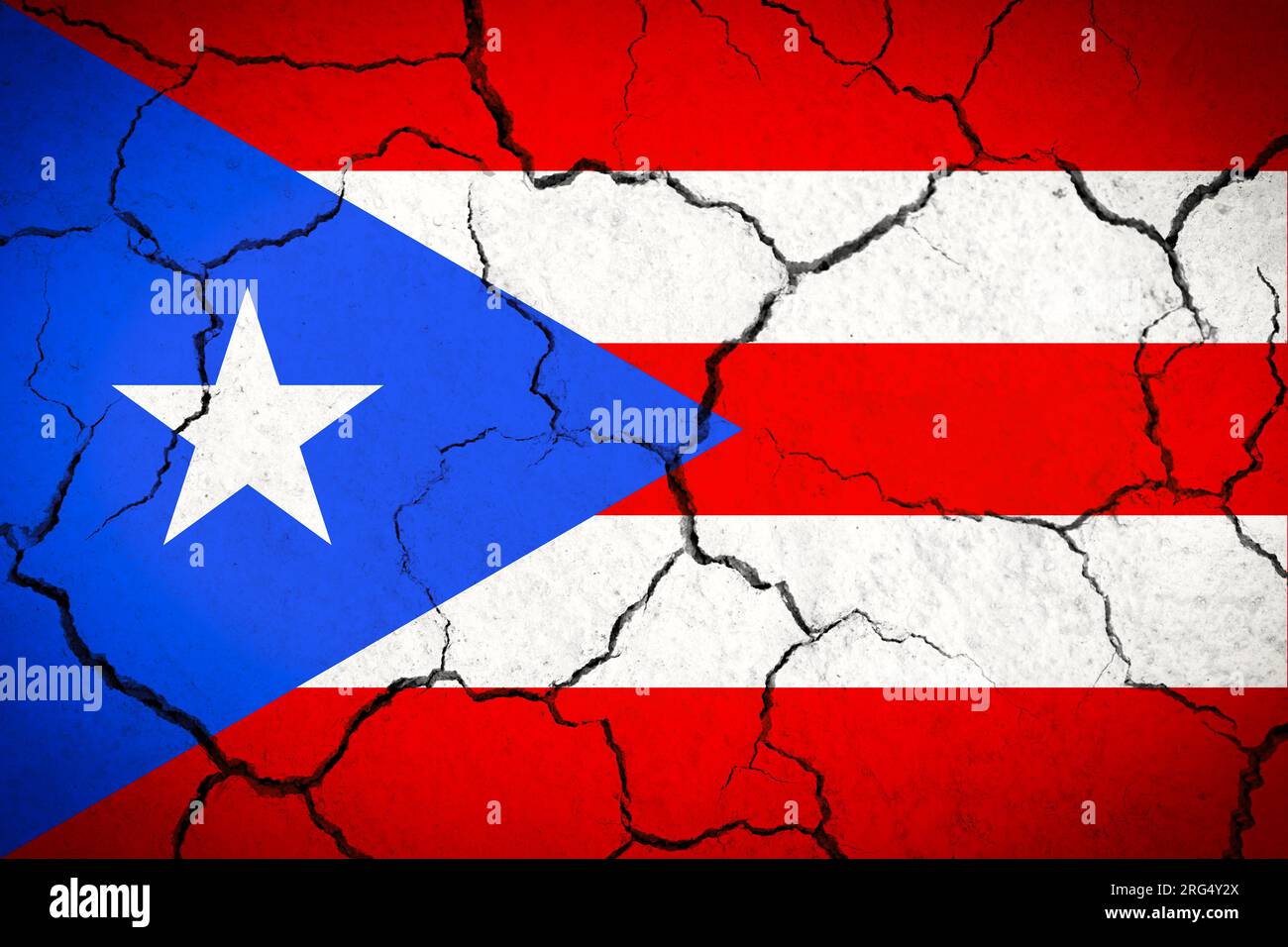 Puerto Rico - gerissene Landflagge Stockfoto