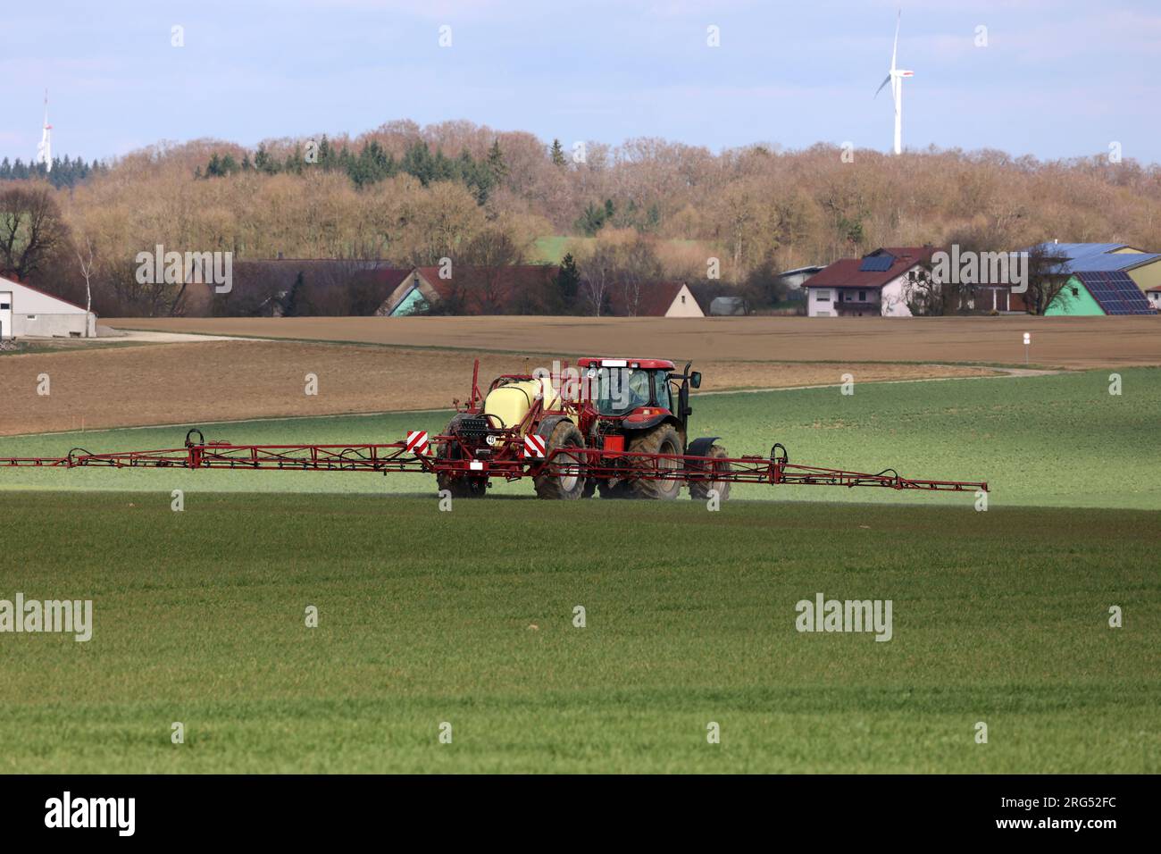 Landwirtschaftliche Maschinen für die Verarbeitung von Pflanzen Stockfoto