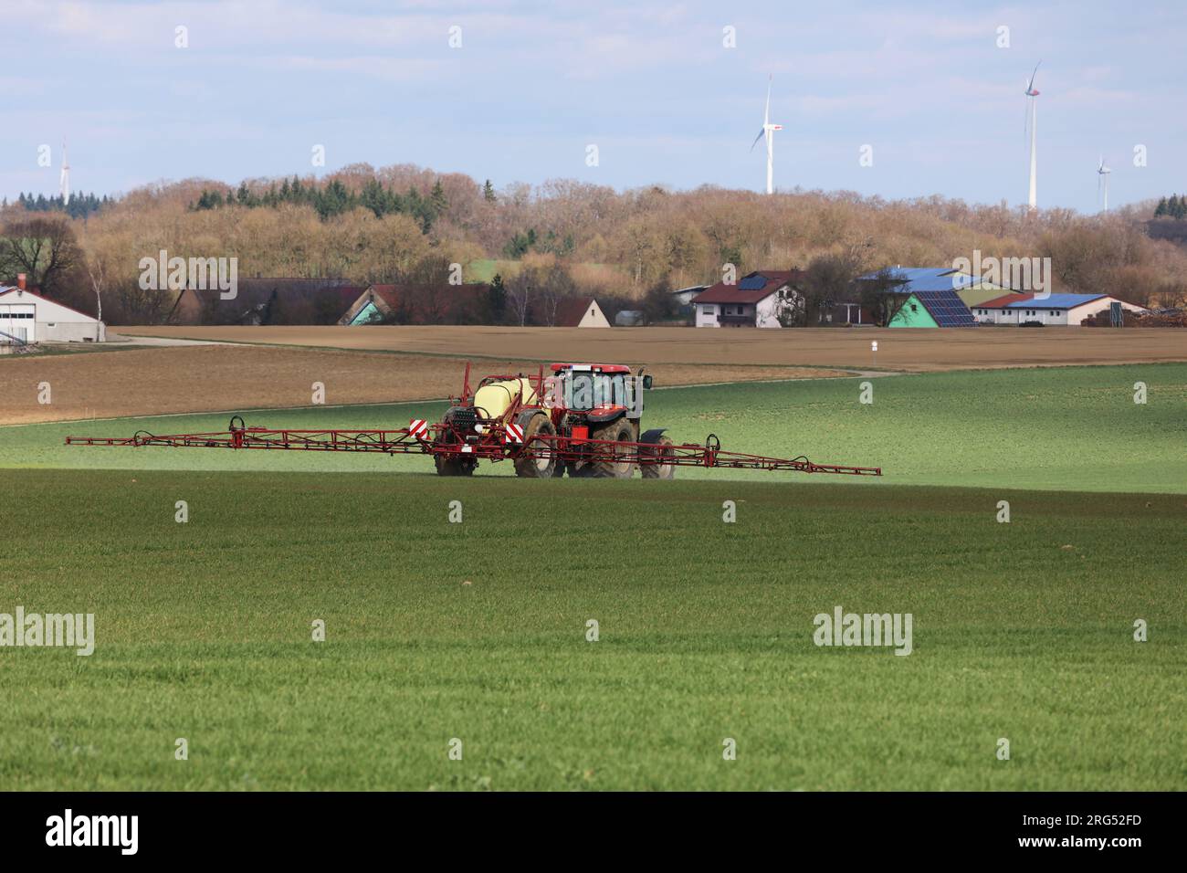 Landwirtschaftliche Maschinen für die Verarbeitung von Pflanzen Stockfoto