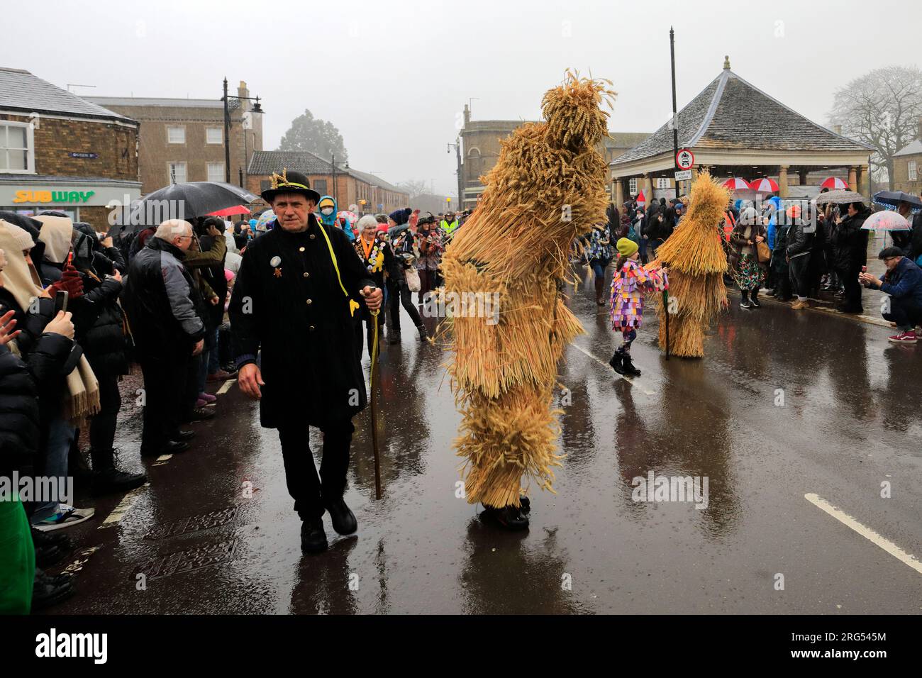 The Whittlesey Straw Bear Festival, Whittlesey Town, Cambridgeshire; England, Großbritannien Stockfoto