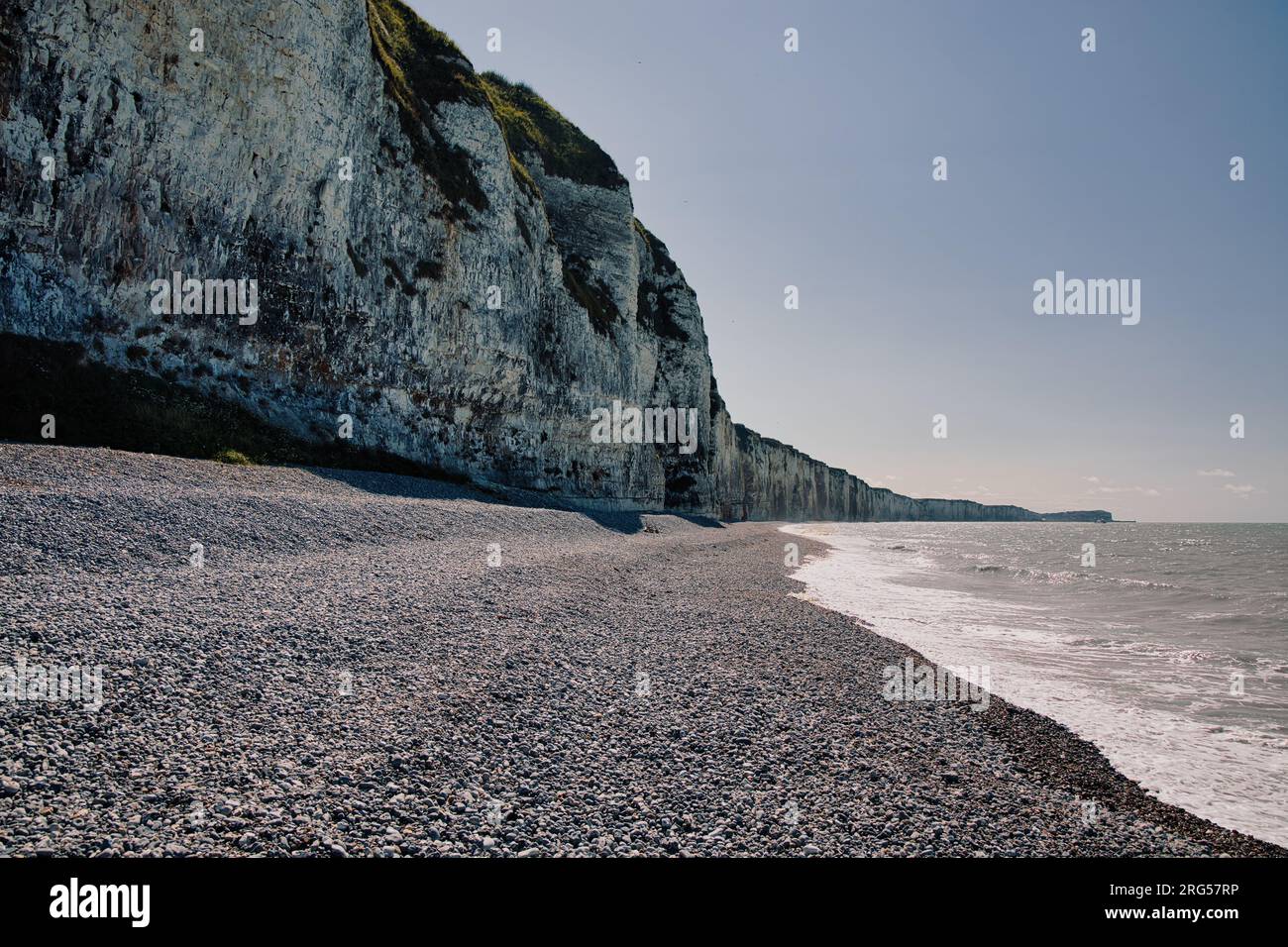 Alabasterküste an der Klippe der Normandie Stockfoto