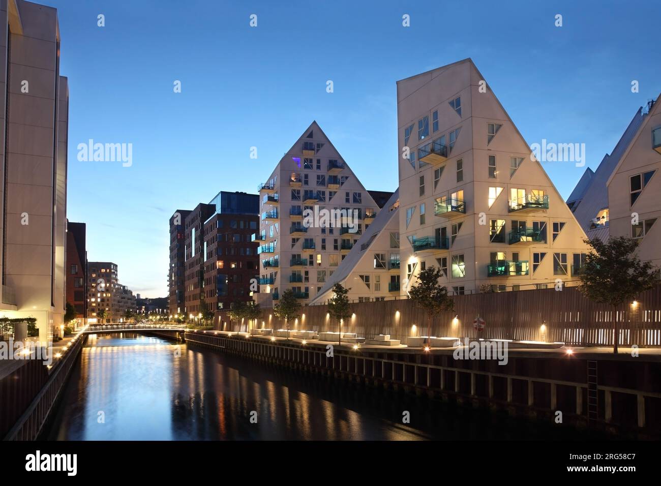 Die Eisberghäuser, Aarhus docklands, Dänemark. Stockfoto
