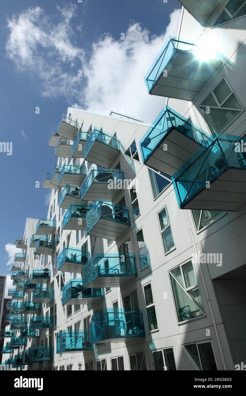 Die Eisberghäuser, Aarhus docklands, Dänemark. Stockfoto