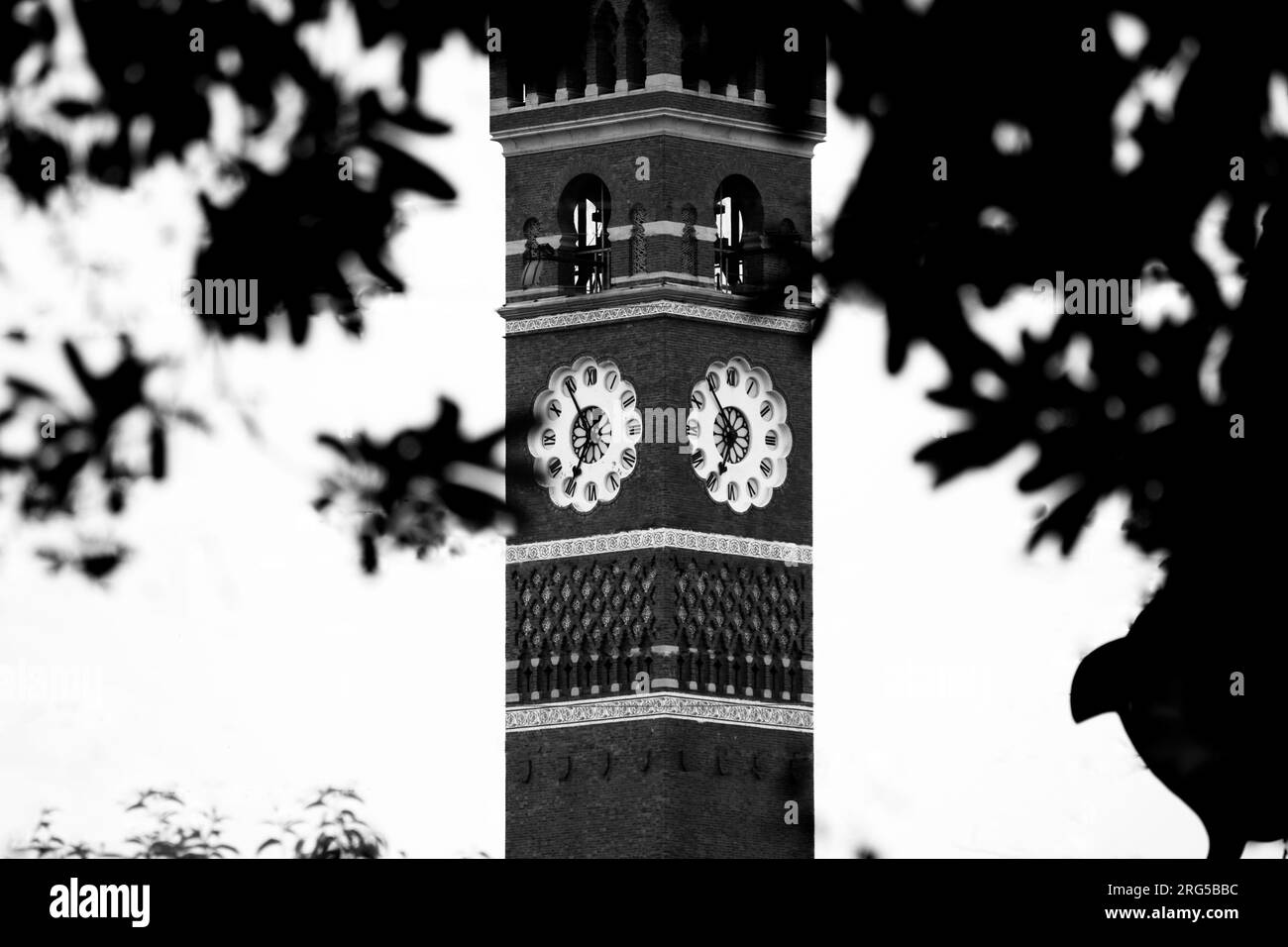 Uhrturm von Lucknow City, Indien. Stockfoto