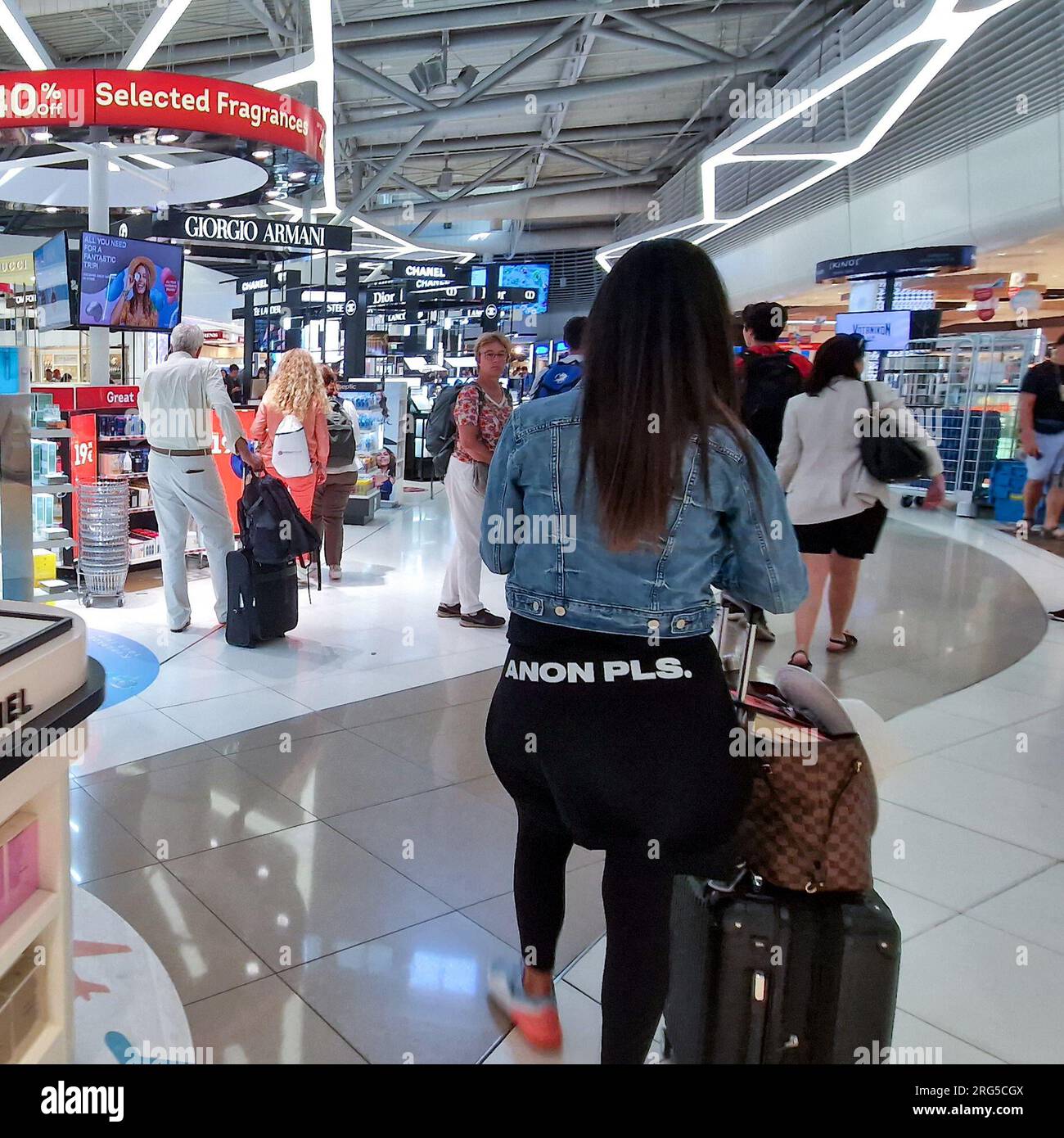 Duty-Free-Shop, Flughafen Eleftherios Venizelou, Athen, Griechenland, Südeuropa Stockfoto