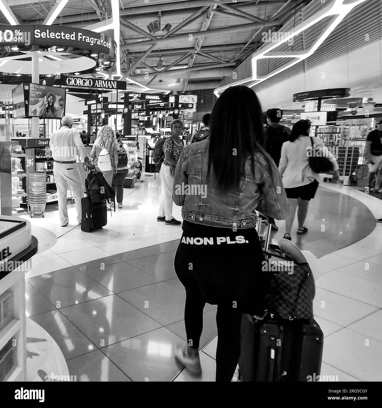 Duty-Free-Shop, Flughafen Eleftherios Venizelou, Athen, Griechenland, Südeuropa Stockfoto