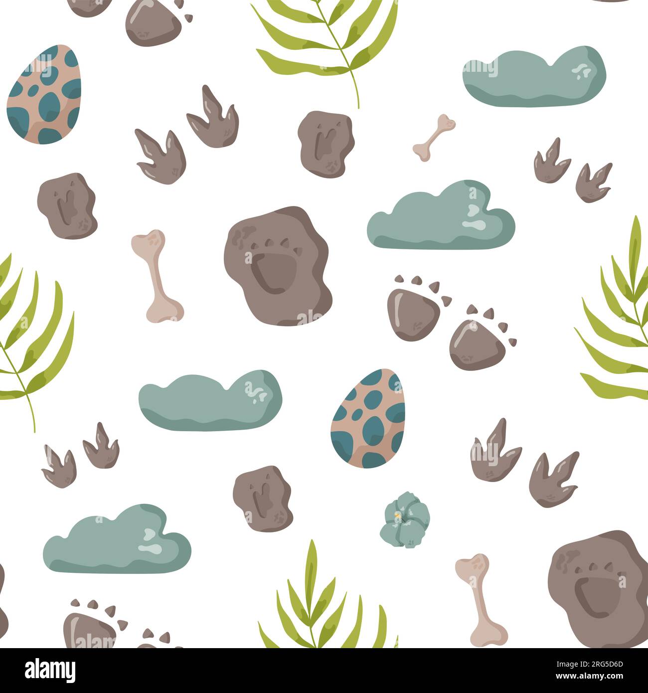 Nahtlose Muster-Fußabdrücke von Dinosauriern. Minimalistischer farbiger Hintergrund mit Pfoten, Steinen, Regenbogen. Nahtloses Muster mit Dinosaurierabdruck, perfekt für Stock Vektor Nahtlose Muster-Fußabdrücke von Dinosauriern. Minimalistischer farbiger Hintergrund mit Pfoten, Steinen, Regenbogen. Nahtloses Muster mit Dinosaurierabdruck, perfekt für Stock Vektor