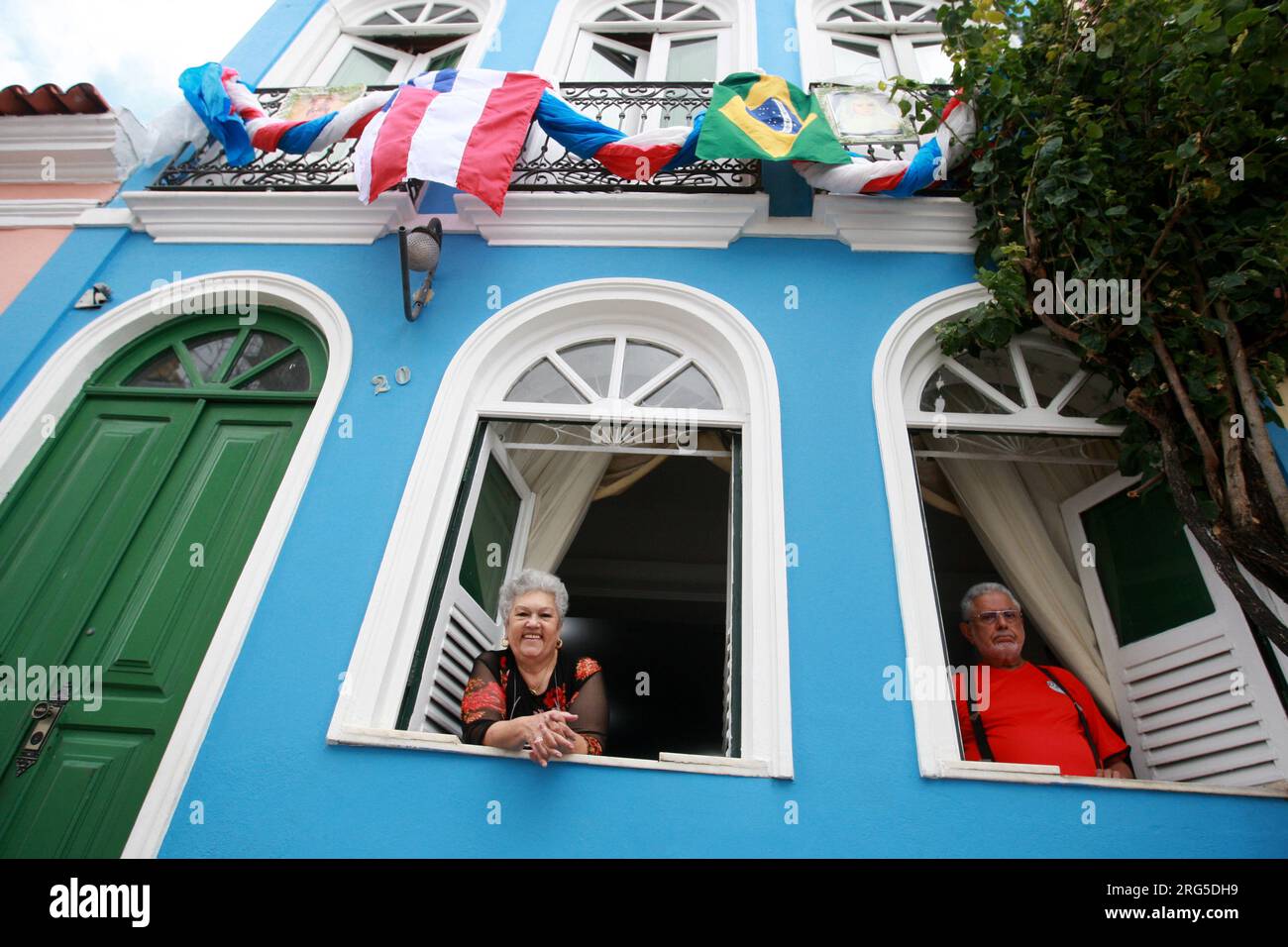 salvador, bahia, brasilien - 2. juli 2022: bürgerparade in Dois de Julho zu Ehren der Unabhängigkeit von Bahia. Stockfoto