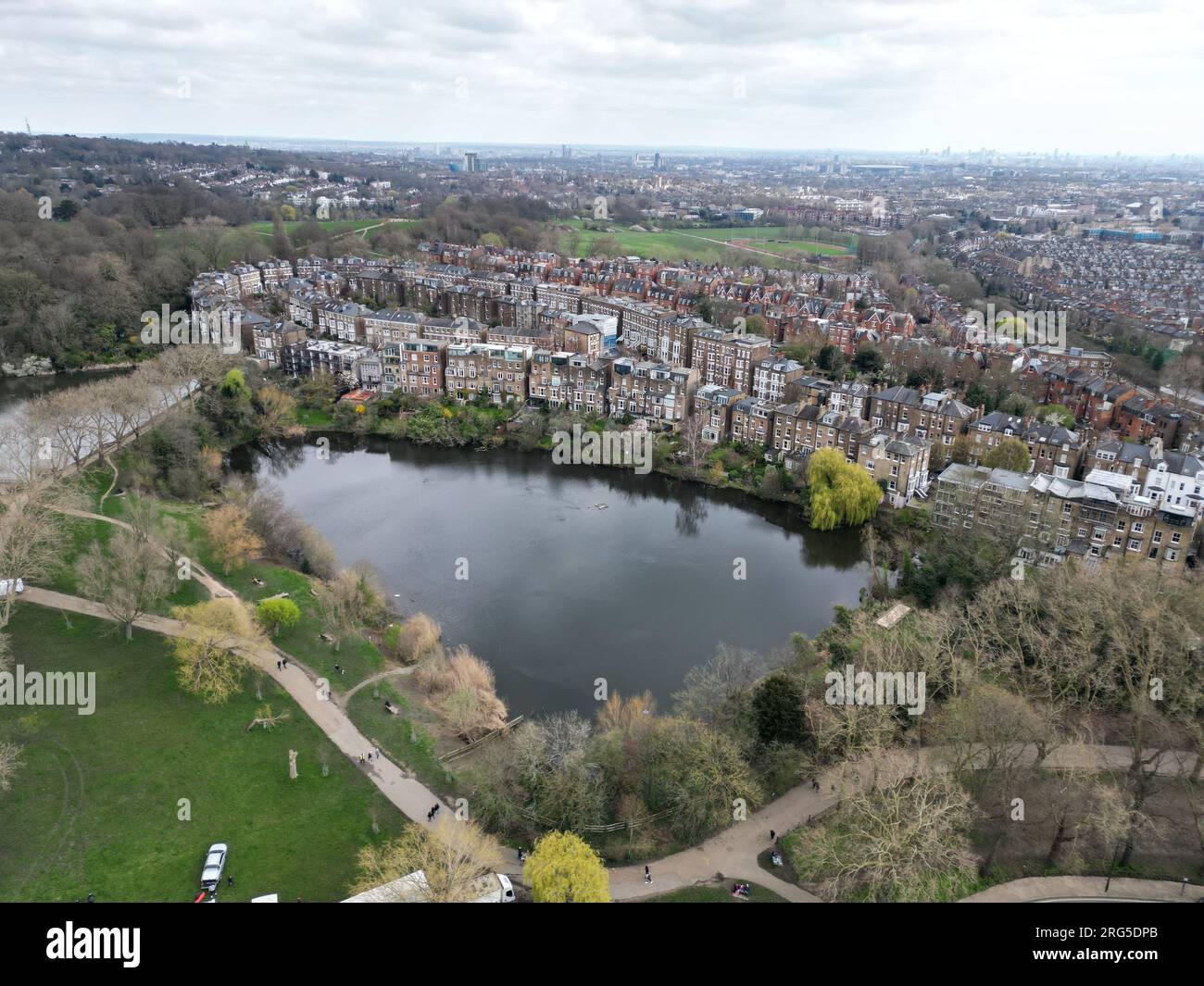 Hampstead North London UK Drohne aus der Vogelperspektive Stockfoto