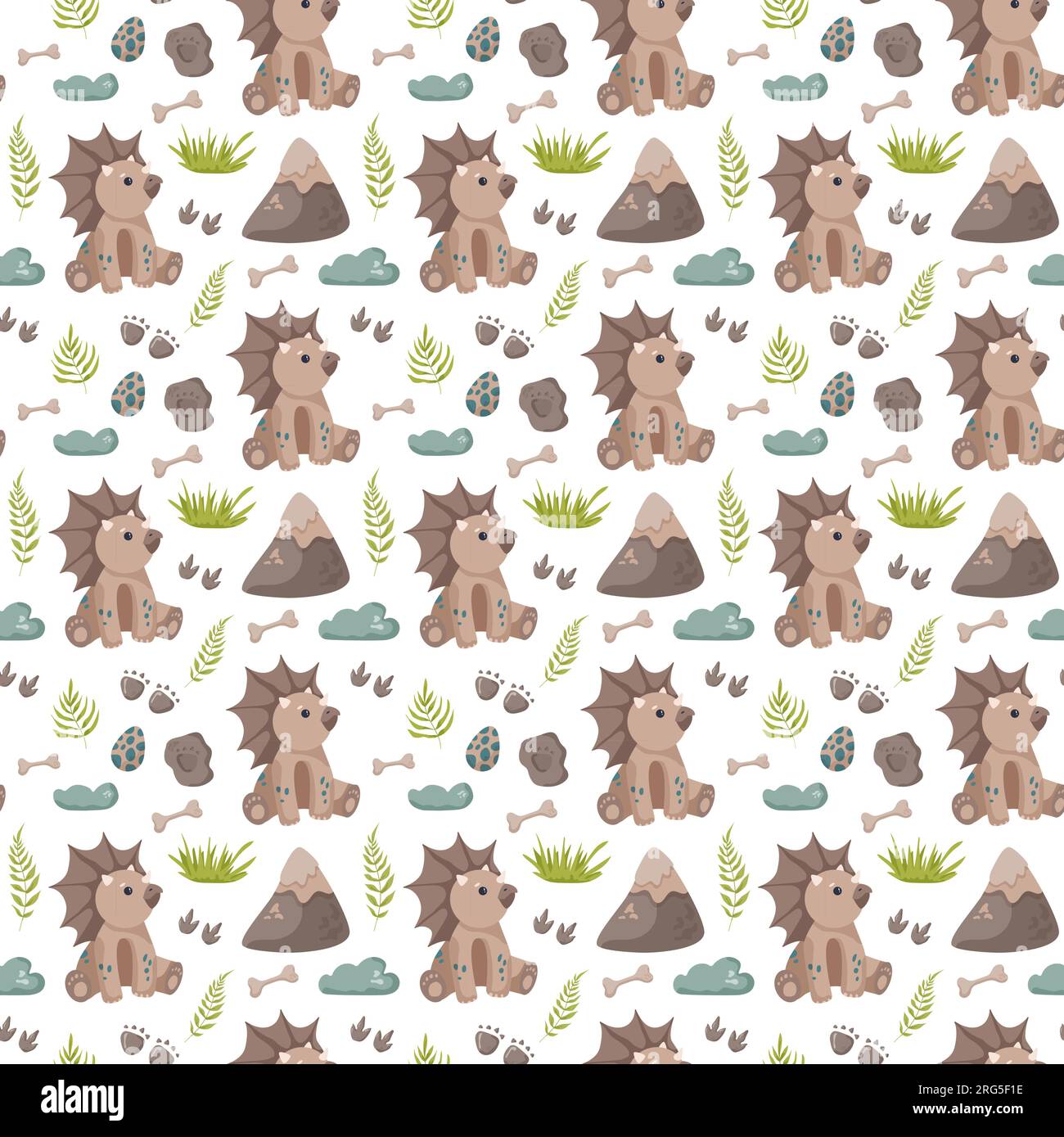 Nahtlose Muster-Fußabdrücke von Dinosauriern. Minimalistischer farbiger Hintergrund mit Pfoten, Steinen, Regenbogen. Nahtloses Muster mit Dinosaurierabdruck, perfekt für Stock Vektor Nahtlose Muster-Fußabdrücke von Dinosauriern. Minimalistischer farbiger Hintergrund mit Pfoten, Steinen, Regenbogen. Nahtloses Muster mit Dinosaurierabdruck, perfekt für Stock Vektor