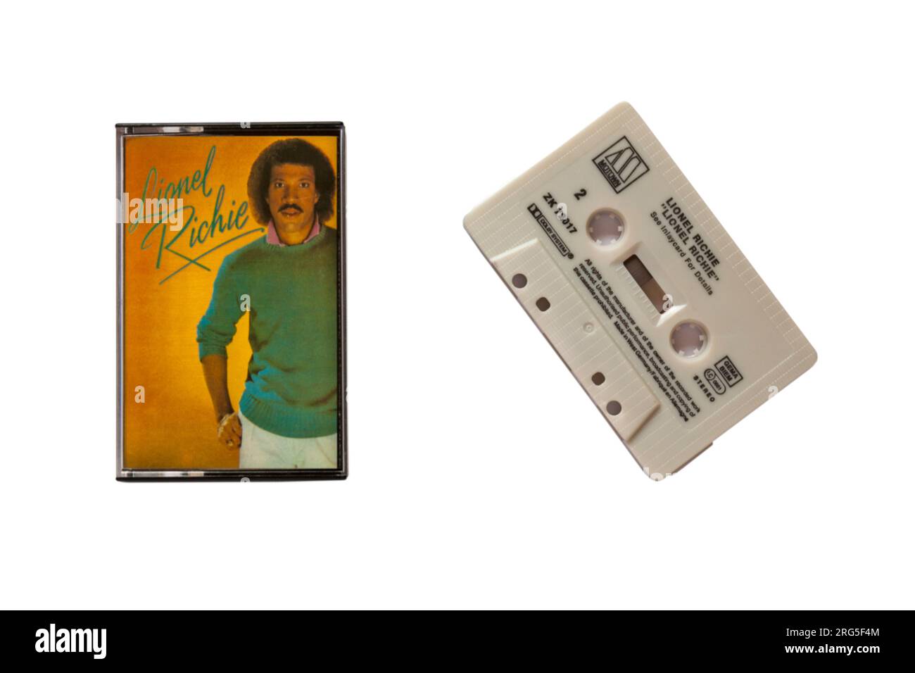 Lionel Richie Lionel Richie Kassettenseite 2 aus dem Gehäuse entfernt, isoliert auf weißem Hintergrund Stockfoto