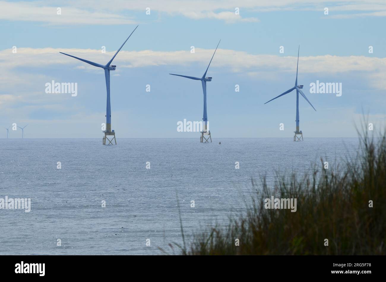 Aberdeen Offshore Wind Farm, eine der leistungsstärksten schwimmenden Windturbinen der Welt Stockfoto