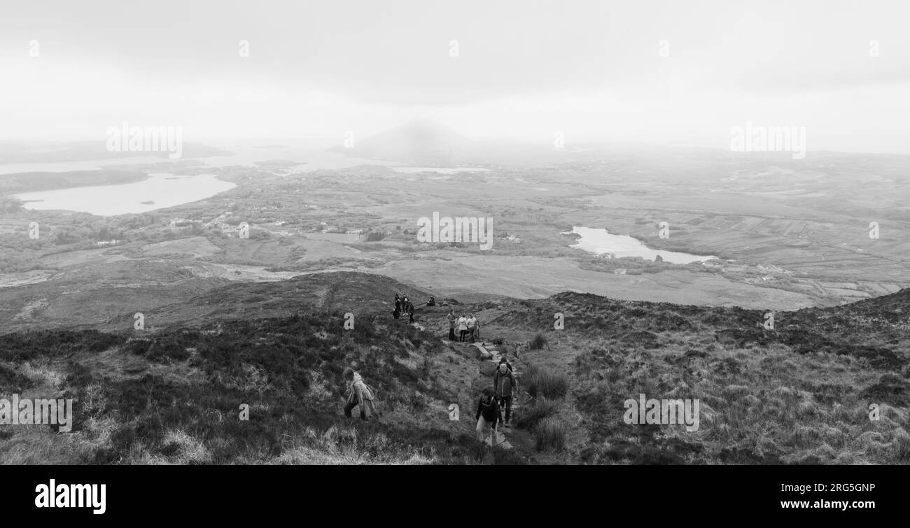 Blick vom Diamond Hill in Irland Stockfoto