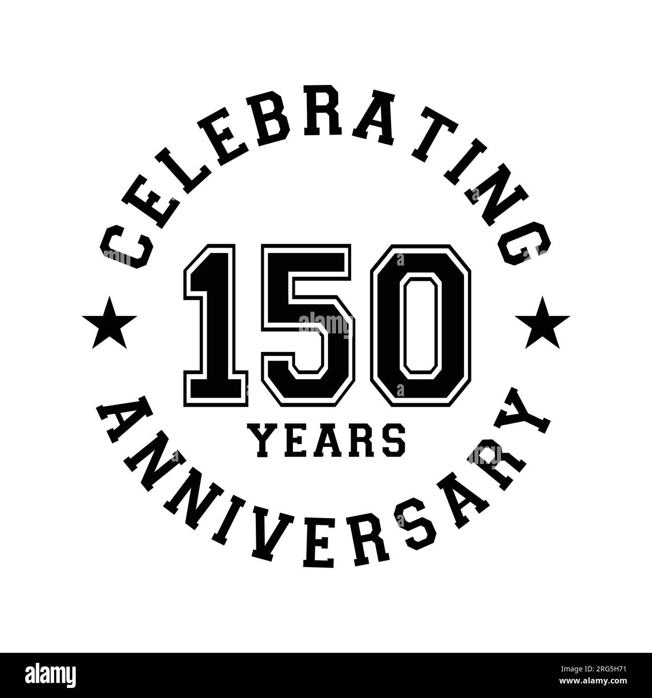 Designvorlage zur Feier des 150-jährigen Jubiläums. 150.-Vektor und ...