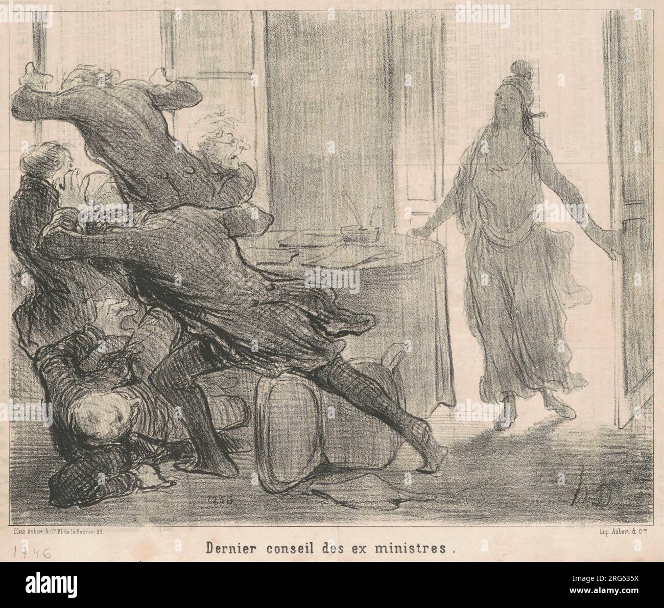 Dernier conseil des Ex-Ministres 19. Century von Honoré Daumier Stockfoto