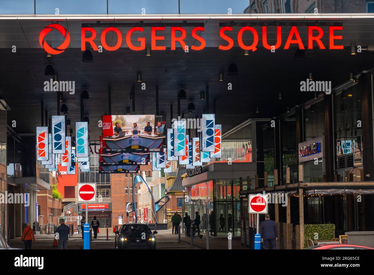 Rogers Square auf der Grafton Street in der Innenstadt von Halifax Nova Scotia Stockfoto