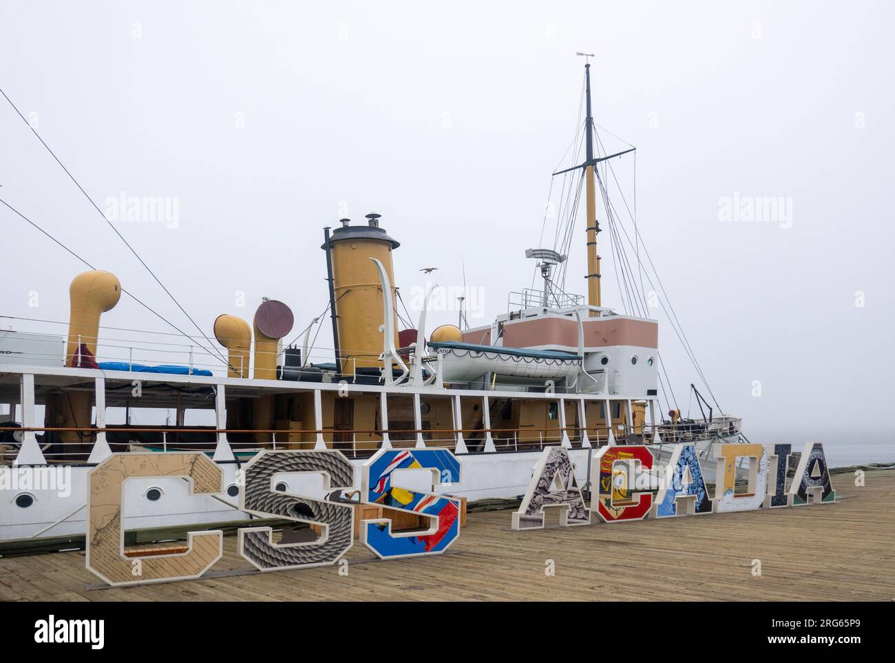 CSS Acadia Museumsschiff des Maritime Museum of the Atlantic in Halifax Nova Scotia Kanada Stockfoto