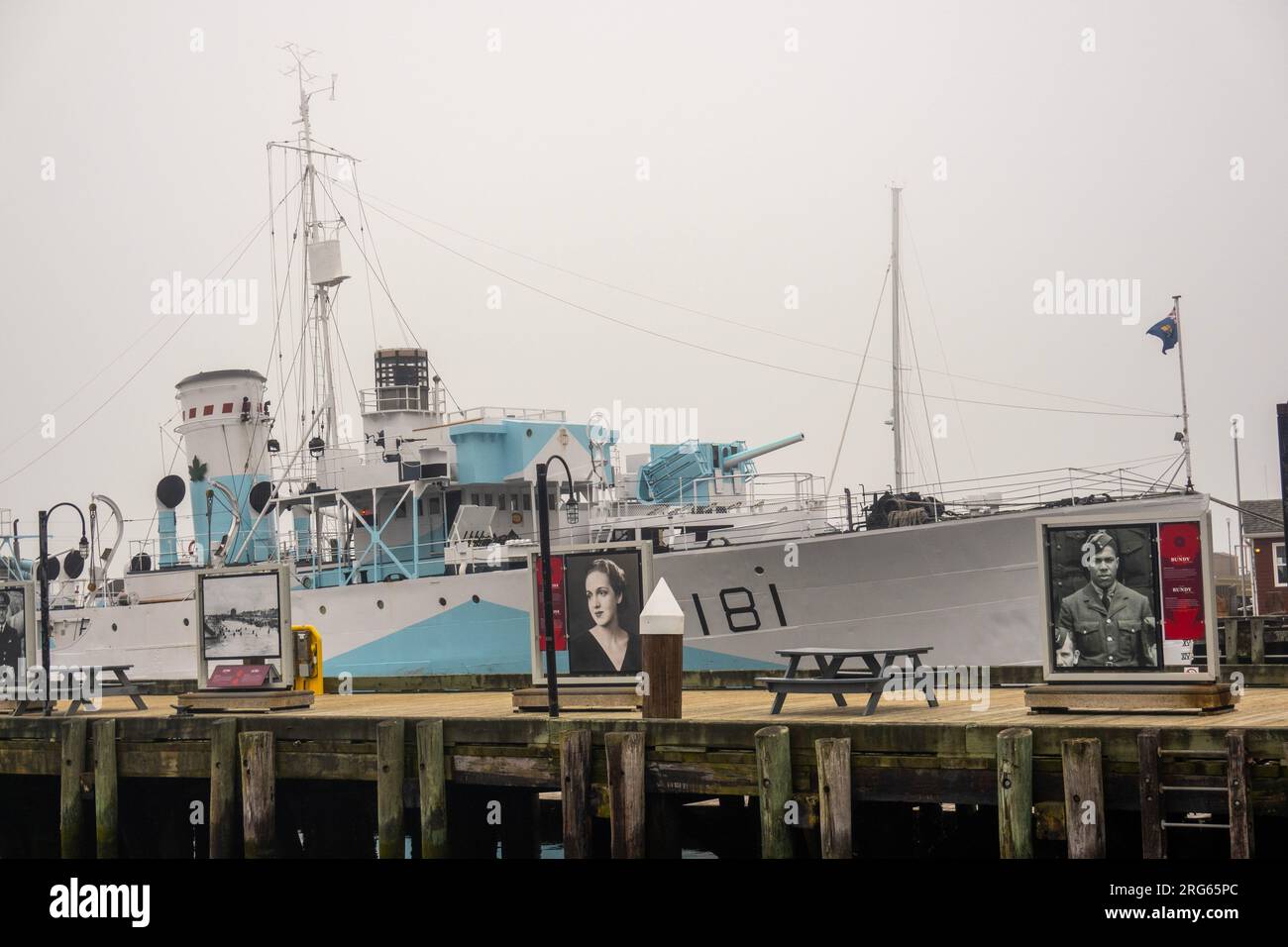 Die HMCS Sackville diente in der Royal Canadian Navy in Halifax Nova Scotia Kanada Stockfoto