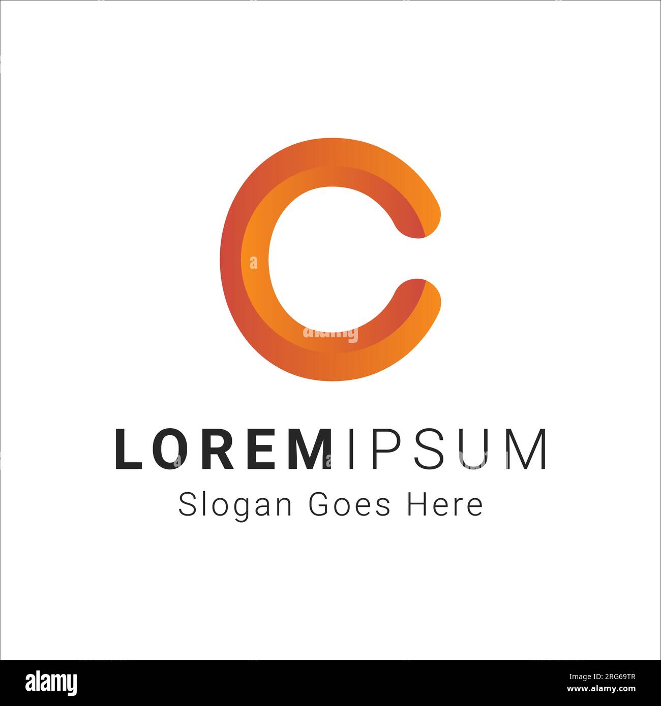 3D Gradient Initial Letter C Monogramm Logo Design Modern C Logo Stock Vektor