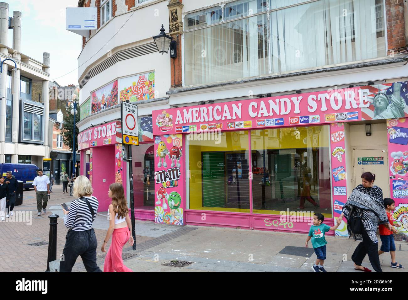 American Candy Store, Clarence Street, Kingston Upon Thames, Kingston, Surrey, KT1, England, Großbritannien Stockfoto