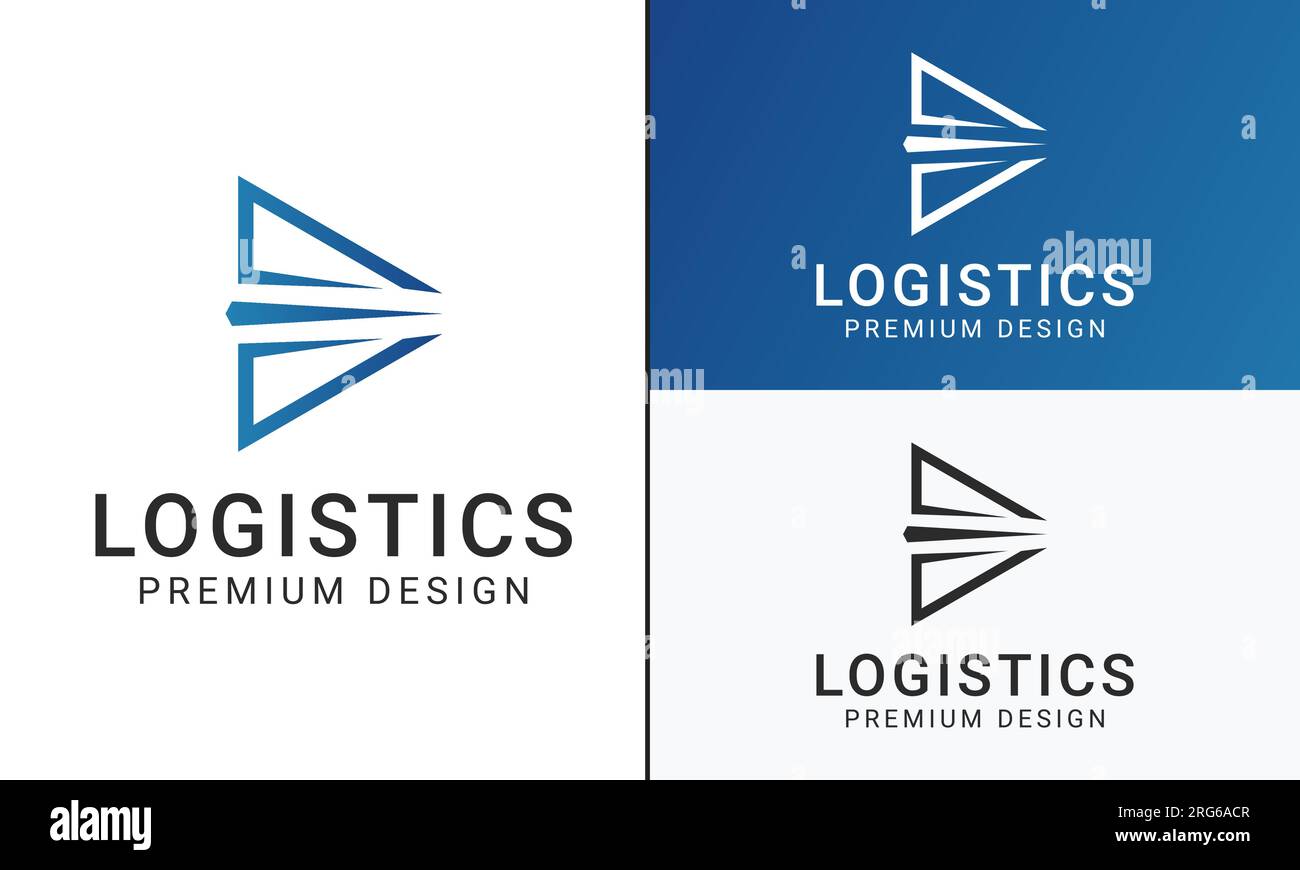 Dreieck mit Fast Symbol für Lieferlogistik Fast Delivery Logo Stock Vektor