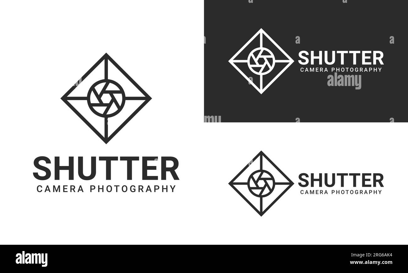 Camera Shutter mit Triangle Logo Design Shutter Logo Stock Vektor