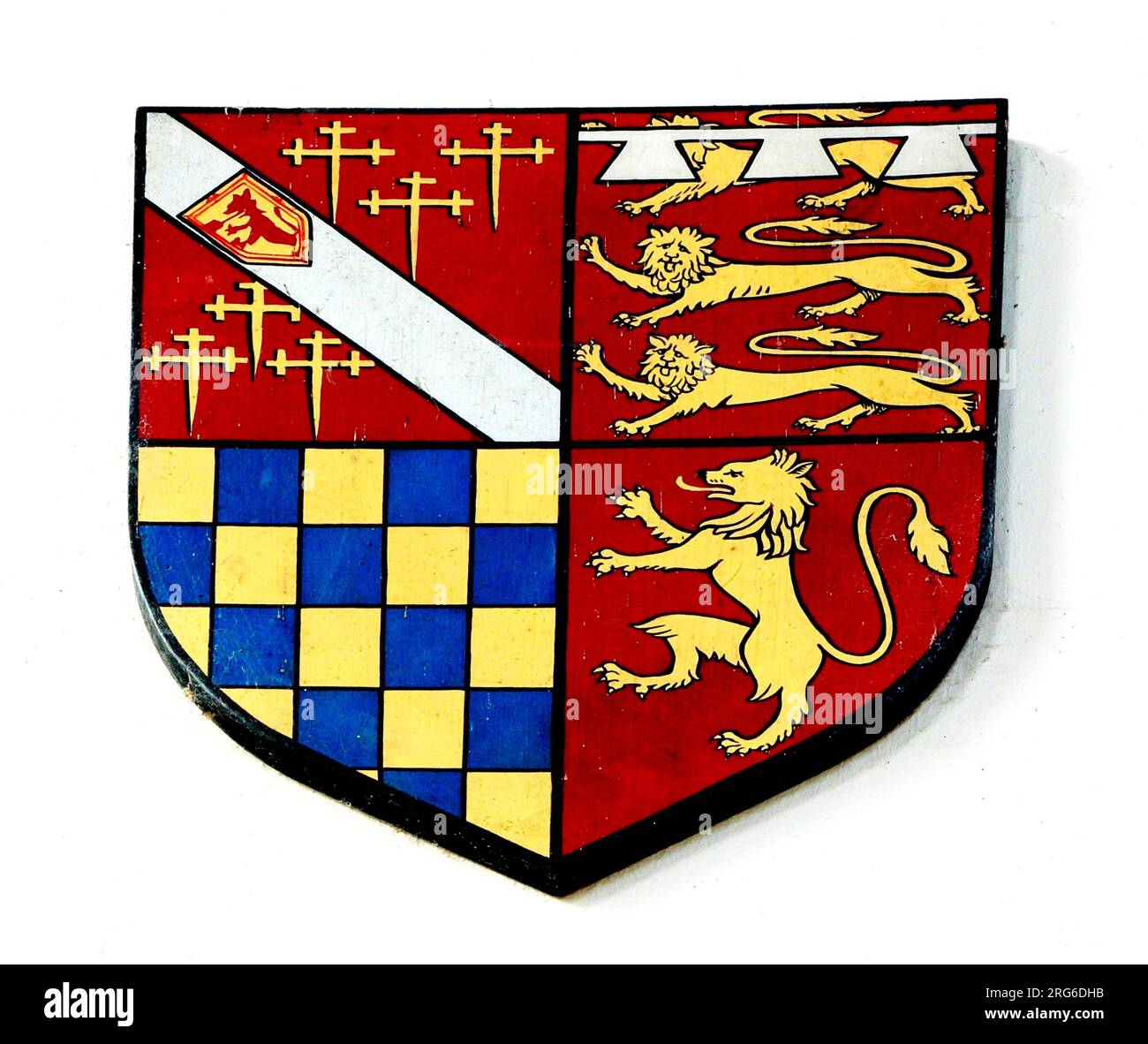 Schild, Wappen des Herzogs von Norfolk, Flitcham Kirche, Norfolk, England, Großbritannien Stockfoto