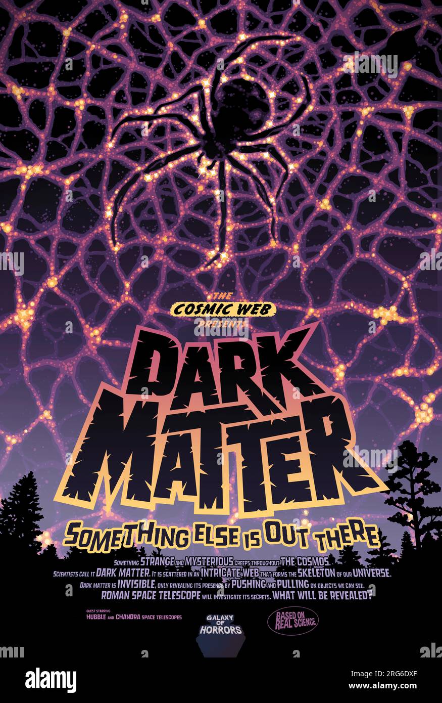 Dunkle Materie Poster. Stockfoto