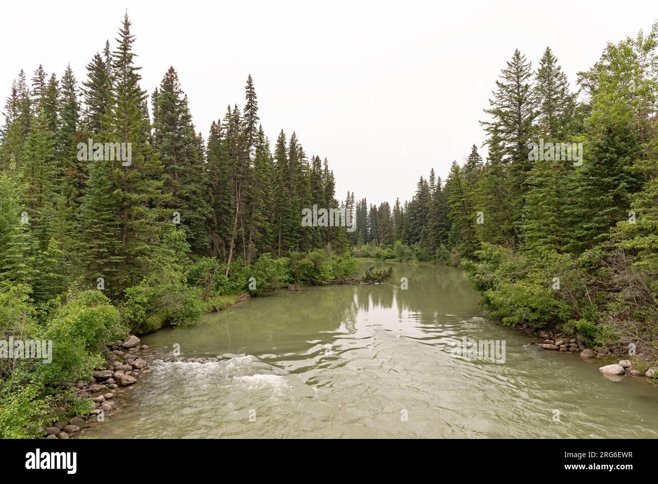 Athabasca River, Jasper, Alberta, Kanada Stockfoto