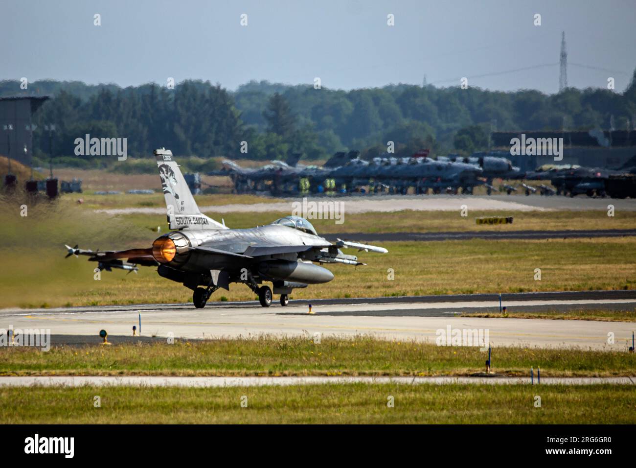 South Dakota Air National Guard F-16C Jet während der Übung Air Defender 2023 in Jagel, Deutschland. Stockfoto