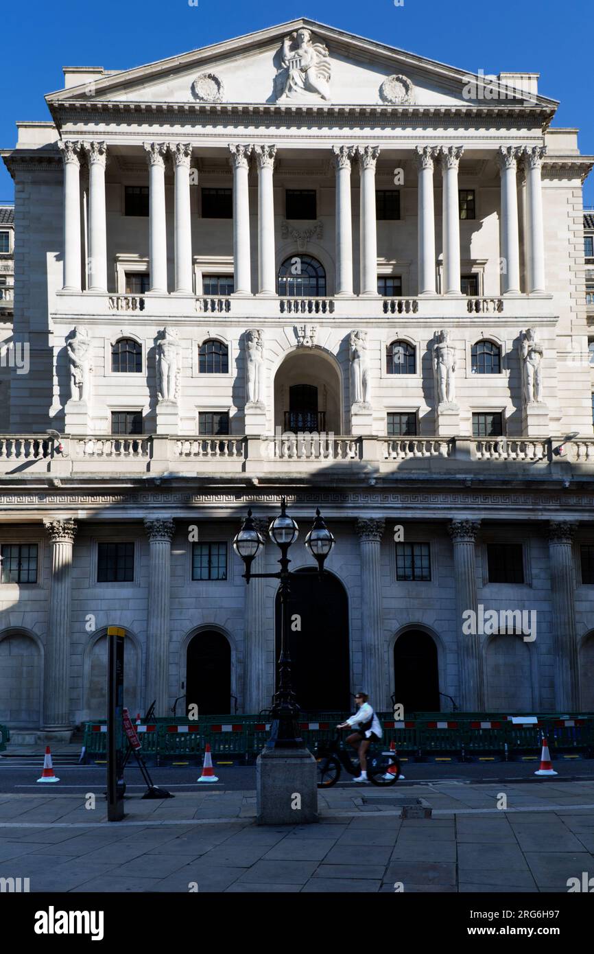 Bank von England Threadneedle Street London Stockfoto