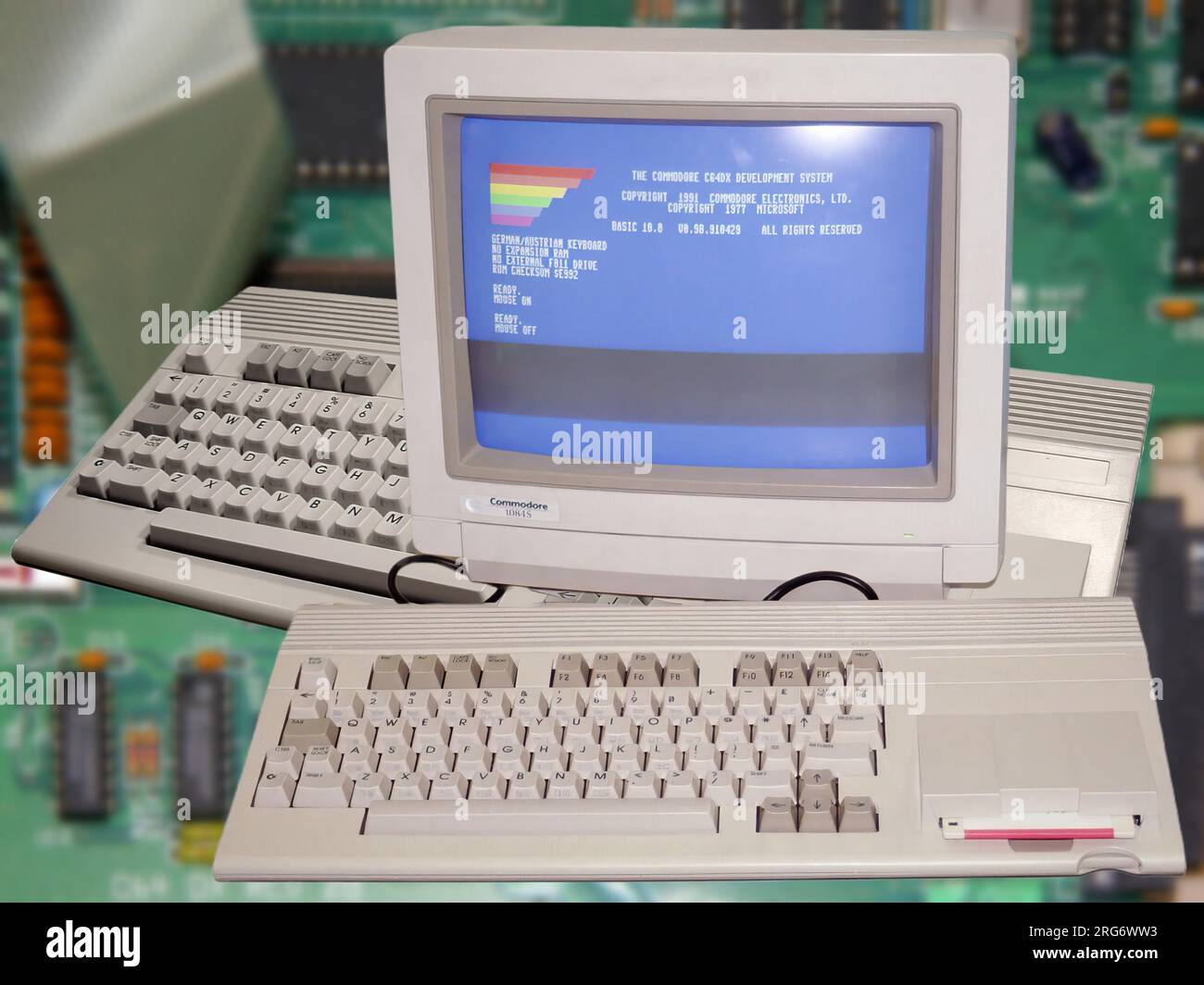 Der Commodore 65 Es war eine verbesserte Version des Commodore 64 mit neuen Funktionen, die denen des Amiga ähneln, und er wurde nie vermarktet. Stockfoto Der Commodore 65 Es war eine verbesserte Version des Commodore 64 mit neuen Funktionen, die denen des Amiga ähneln, und er wurde nie vermarktet. Stockfoto