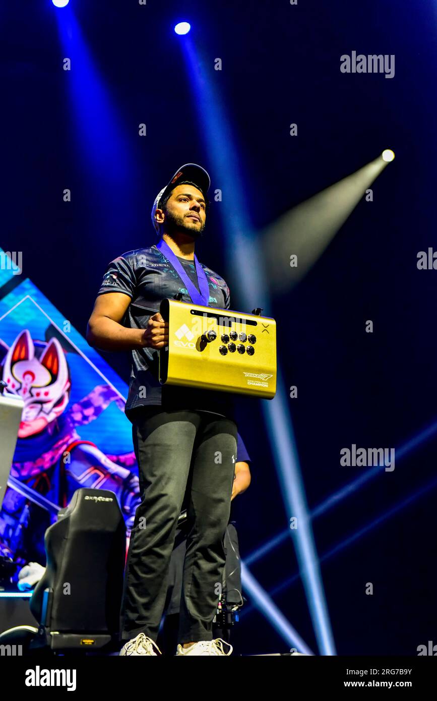 Las Vegas, Nevada, 6. August 2023 Arslan Ash gewinnt Tekken 7 bei der