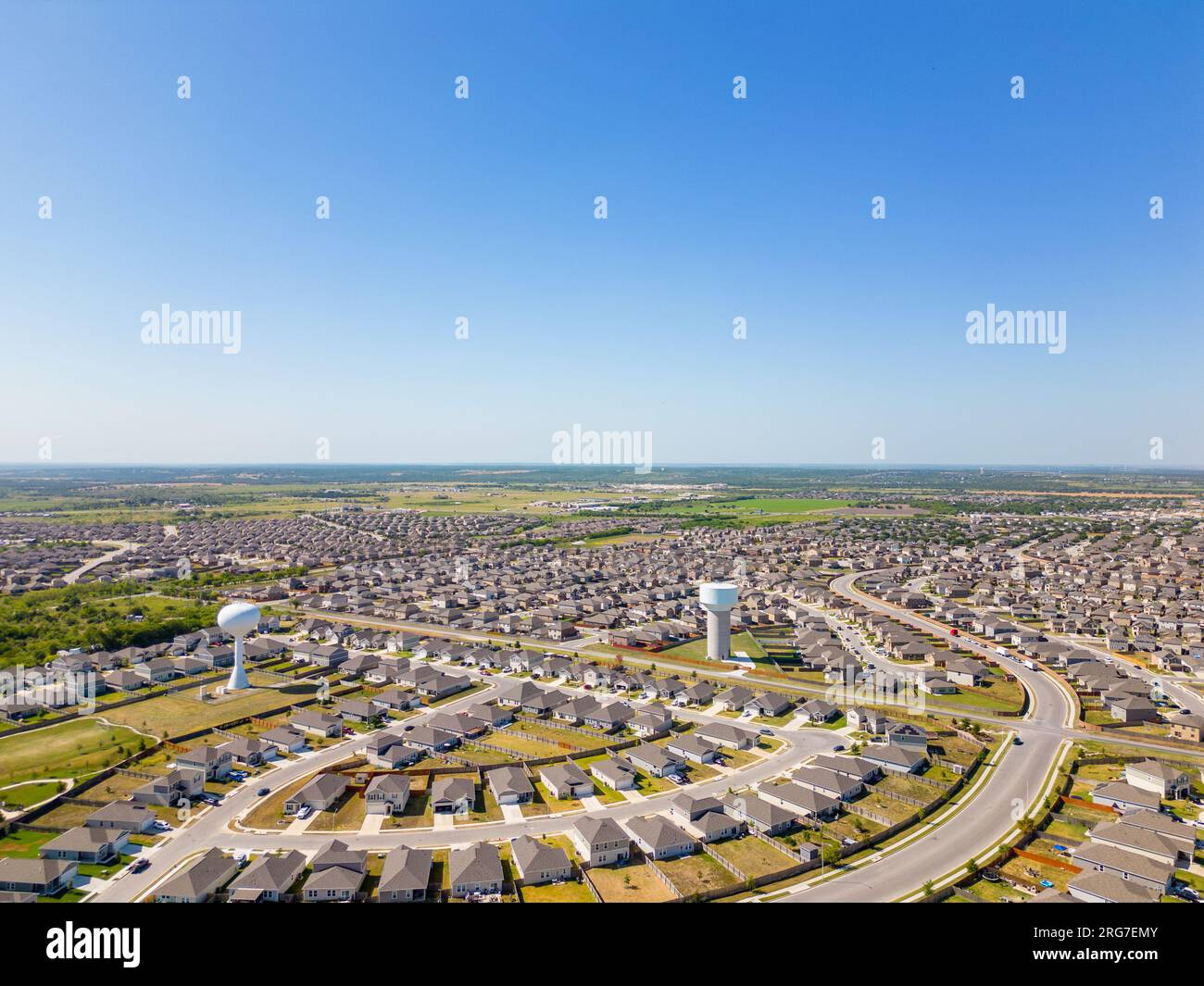 Einfamilienhäuser in Manor Texas, ca. 2023 Stockfoto
