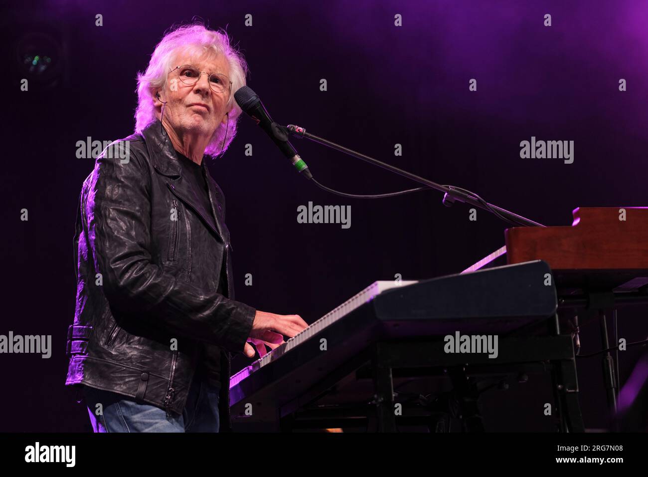 Rod Argent von den Zombies tritt beim Wickham Festival auf. 6. August 2023 Stockfoto